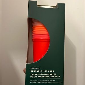 NEW Starbucks Reusable Hot Cups set of 6